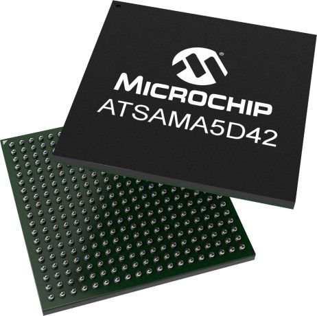 Microchip ATSAMA5D42B-CU ARM Cortex A5 Microprocessor SAMA5D4 32 bit ARM V7-A 600 MHz 289-Pin LFBGA