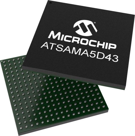 Microchip ATSAMA5D43B-CU ARM Cortex A5 Microprocessor SAMA5D4 32 bit ARM V7-A 600 MHz 289-Pin LFBGA