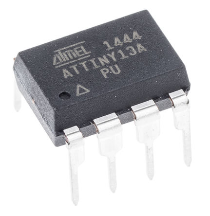 Microchip ATTINY13A-PU, 8 bit AVR, ATTINY13A Microcontroller, 20 MHz, 1kB FLASH, 8-Pin PDIP