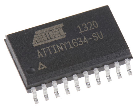 Microchip ATTINY1634-SU, 8 bit AVR, ATTINY1634 Microcontroller, 12 MHz, 16kB FLASH, 20-Pin SOIC