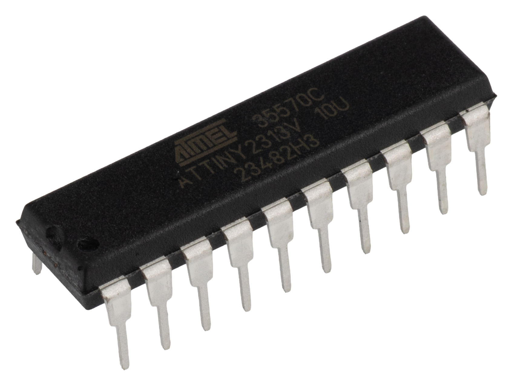 Microchip ATTINY2313V-10PU, 8 bit AVR, ATTINY2313V Microcontroller, 10 MHz, 2kB FLASH, 20-Pin PDIP