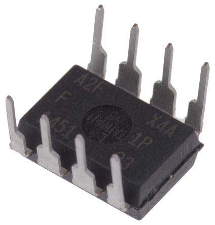 attiny25-20pu Microchip ATTINY25-20PU, 8 bit AVR, ATTINY25 Microcontroller, 20 MHz, 2kB FLASH, 8-Pin PDIP
