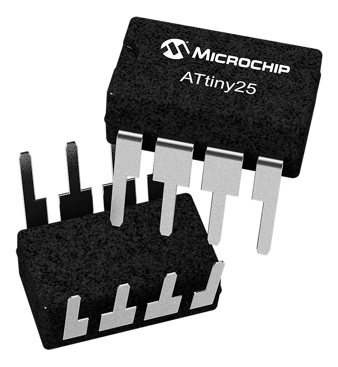 Microchip ATTINY25V-10PU, 8 bit AVR, ATTINY25V Microcontroller, 10 MHz, 2kB FLASH, 8-Pin PDIP