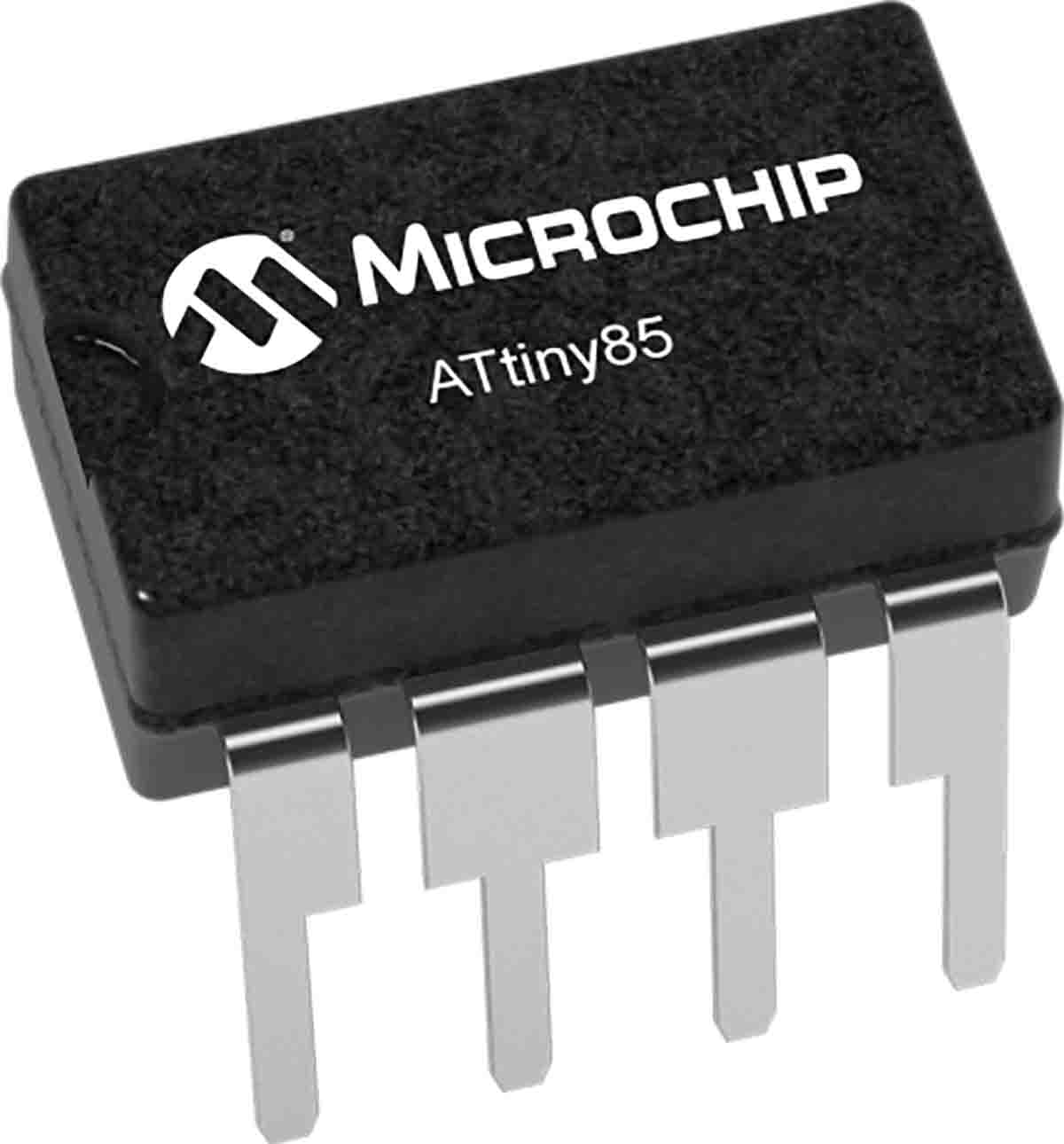 Microchip ATTINY85V-10PU, 8 bit AVR, ATTINY85V Microcontroller, 8 MHz, 8kB FLASH, 8-Pin PDIP