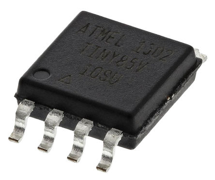 Microchip ATTINY85V-10SU, 8 bit AVR, ATTINY85V Microcontroller, 8 MHz, 8kB FLASH, 8-Pin SOIC