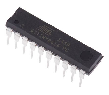Microchip ATTINY861A-PU, 8 bit AVR, ATTINY861A Microcontroller, 20 MHz, 8kB FLASH, 20-Pin PDIP