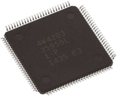 atxmega128a1u-au Microchip ATXMEGA128A1U-AU, 16 bit AVR, ATxmega128A1U Microcontroller, 32 MHz, 128kB FLASH, 100-Pin TQFP