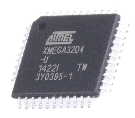 Microchip ATXMEGA32D4-AU, 16 bit AVR, ATXMEGA32D4 Microcontroller, 32 MHz, 32kB FLASH, 44-Pin TQFP