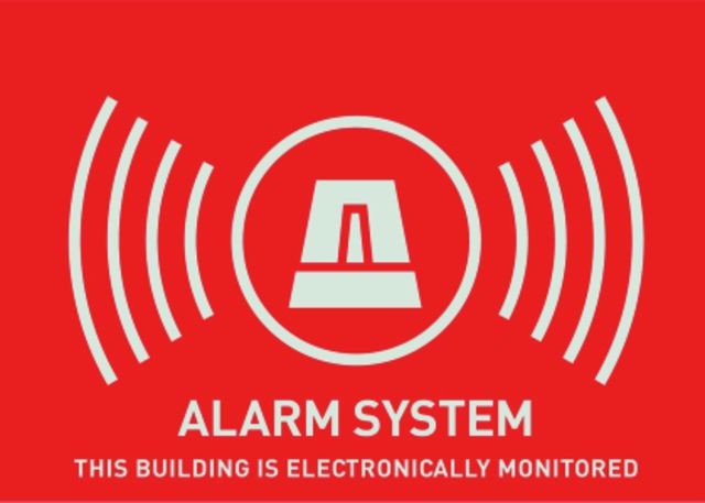 ABUS Security-Center Hazard & Warning Floor Sticker (English)