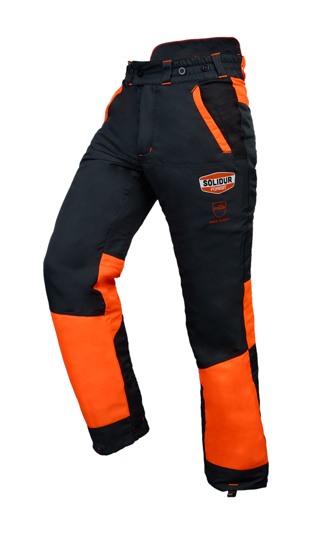Solidur AUPA Unisex Trousers Black, Orange