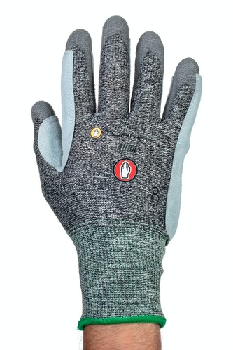 Tornado Aura Grey Yarn Cut Resistant Gloves, Size 7, Polyurethane Coating