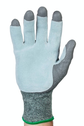 aur01-07 Tornado Aura Grey Yarn Cut Resistant Gloves, Size 7, Polyurethane Coating