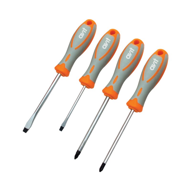 Avit Pozidriv, Slotted Standard Screwdriver Set, 4-Piece