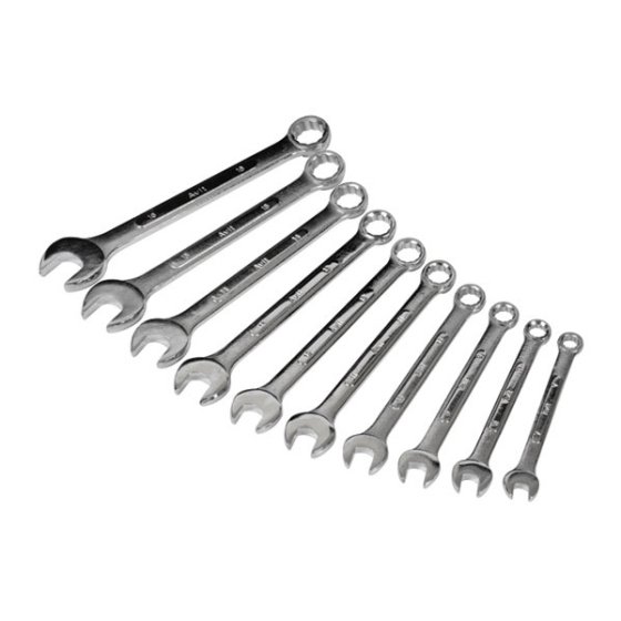 Avit 10-Piece Combination Spanner Set, Chrome Vanadium Steel