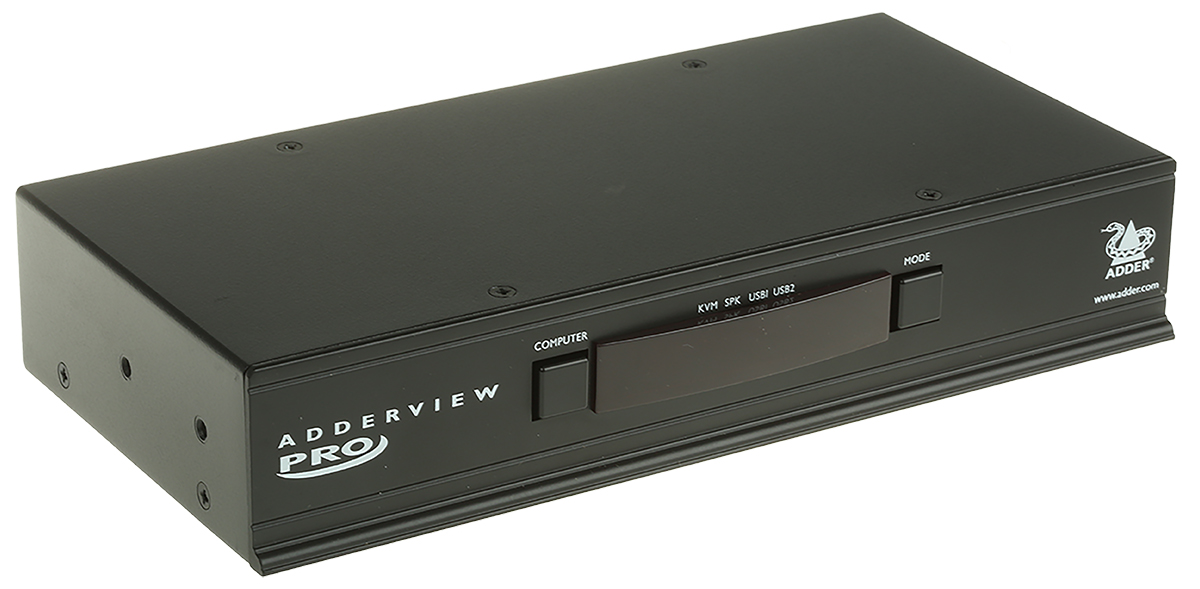 Adder 4 Port 1 Displays USB VGA KVM Switch 3.5 mm Stereo
