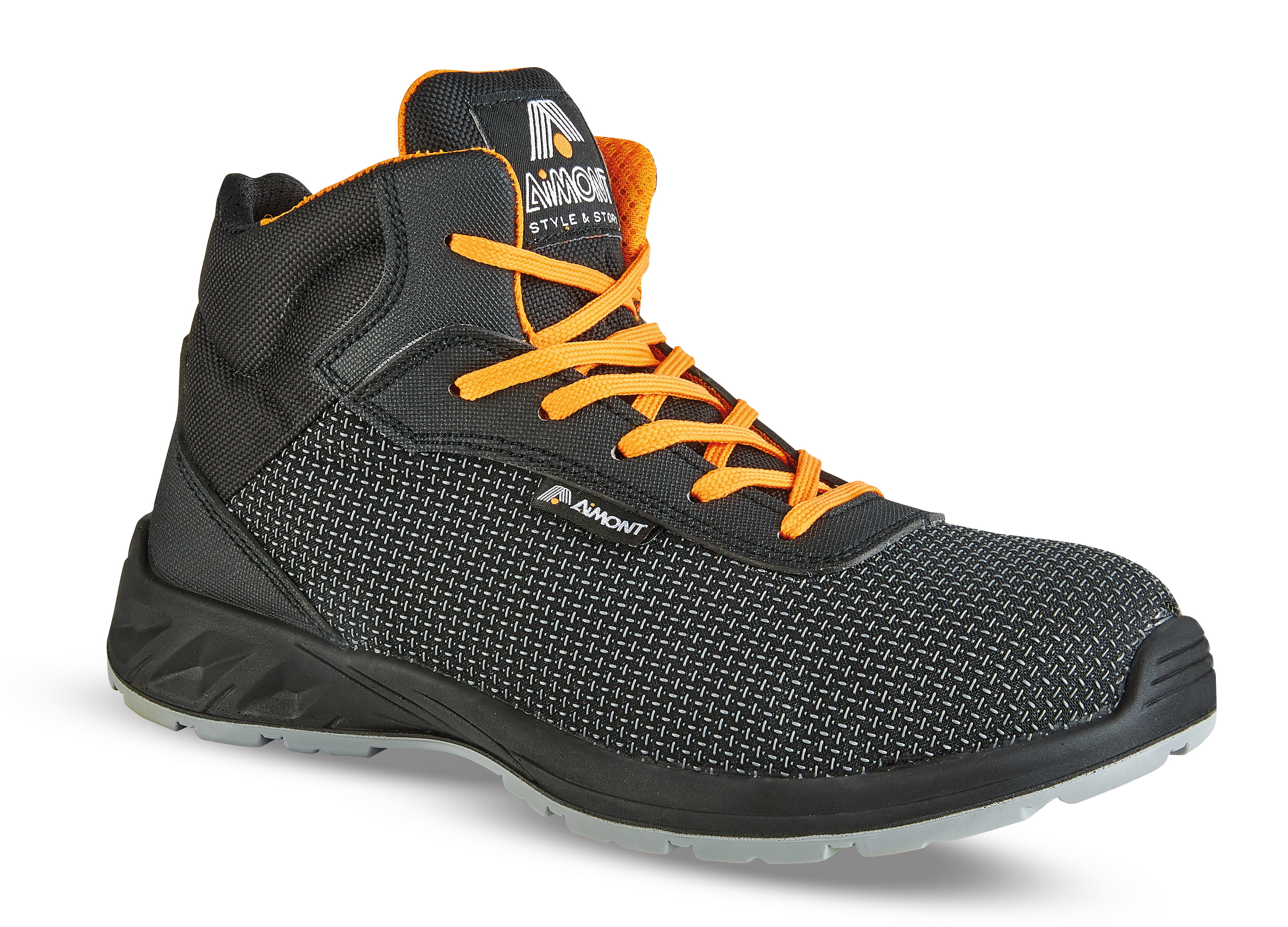 AIMONT DIAMONT METAL FREE Black, Orange Composite Toe Capped Unisex Safety Boots 6.5, EU 40 EN ISO 20345:2011