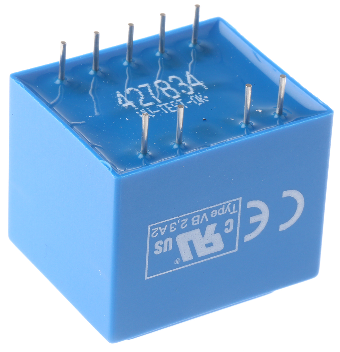 avb2326 Block 6 V ac 2 Output Pin PCB Transformer, ENEC 10 (VDE), C-UL-US 2.3 VA
