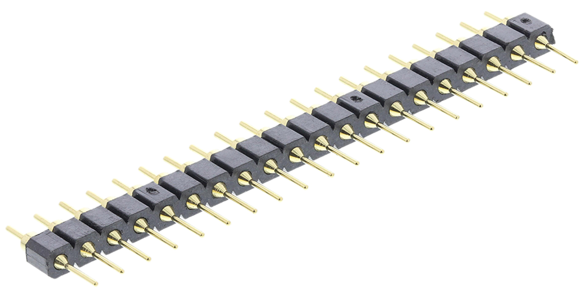 ASSMANN WSW AW Series Straight Through Hole Pin Header, 20 Contact(s), 2.54 mm Pitch, 1 Row, Unshrouded
