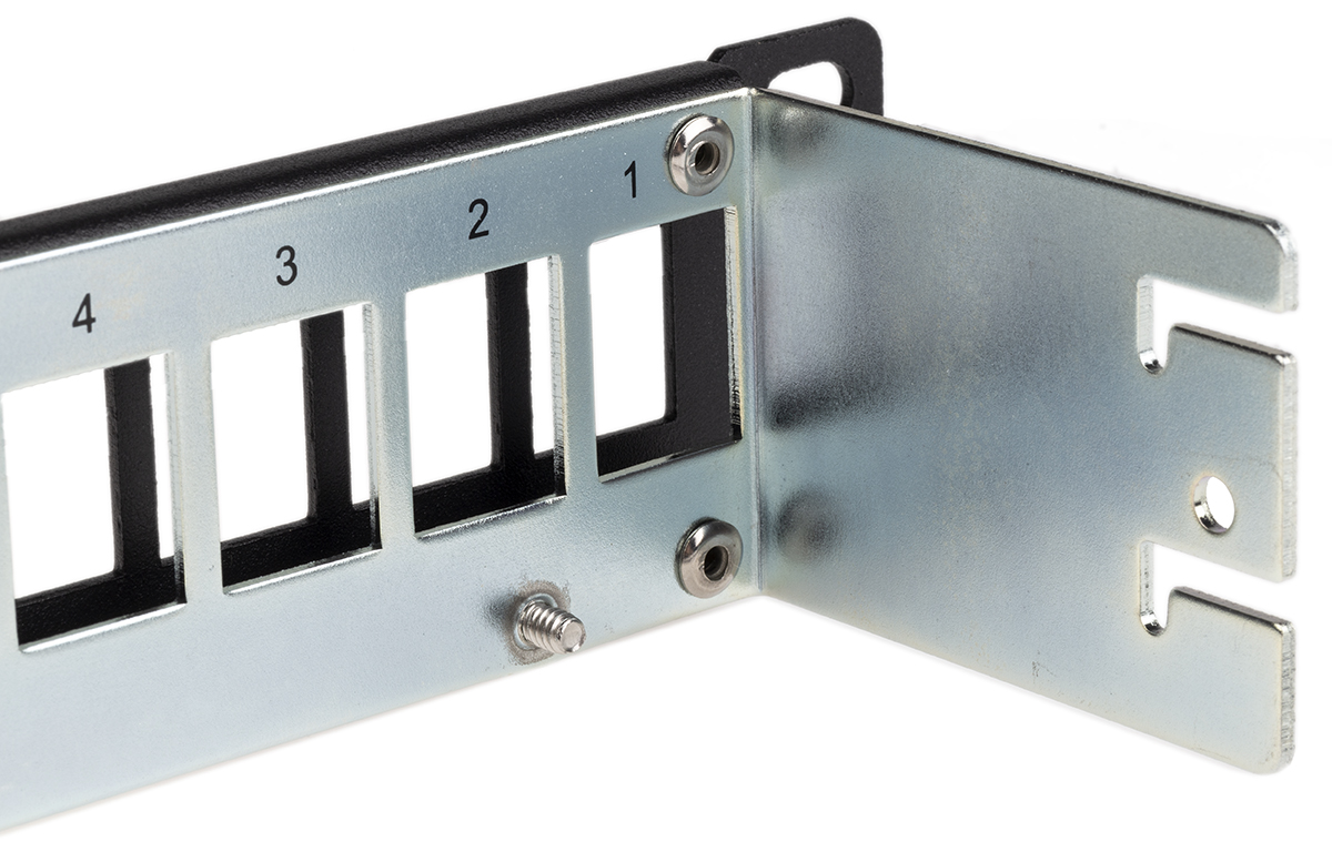 ax106902 Belden KeyConnect Series Cat6, Cat5e 24 Port Keystone Patch Panel Shielded 1 U Black
