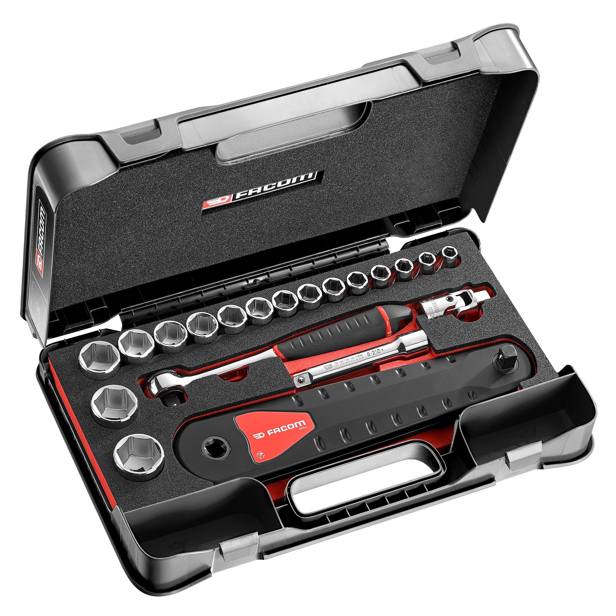 Facom 20-Piece 1/2 in 6 Point Extension Wrench & Socket Set