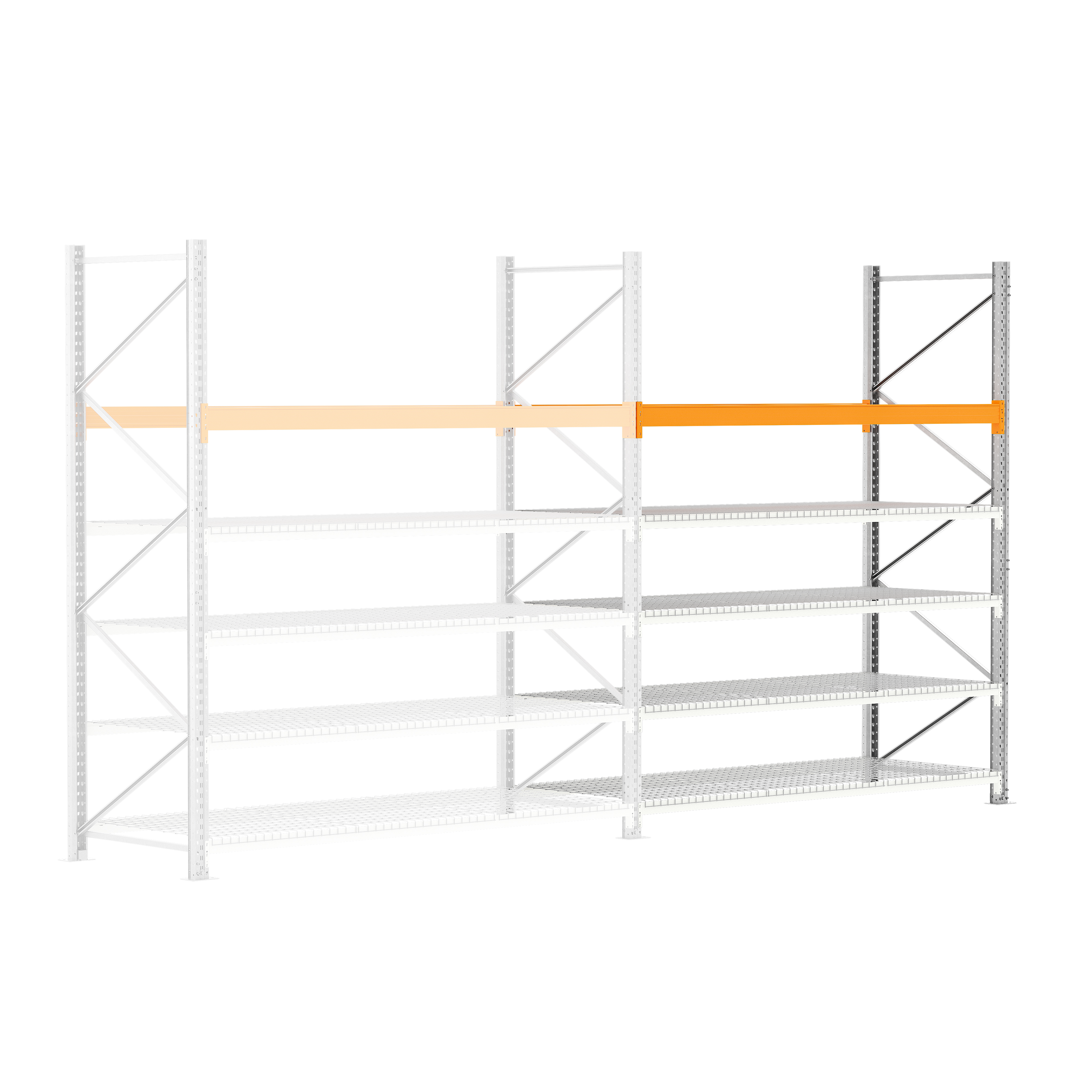 Manorga Galvanised Sheet Steel Shelving System, 3000 mm x 3000mm, 1100 mm, 1000 kg Load