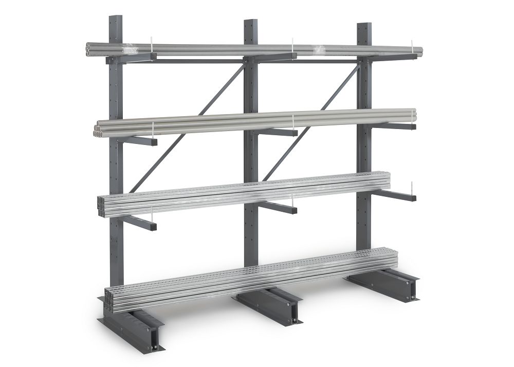 axzjumelagedos_x2 Manorga Steel Galvanised Storage Racking, 130 mm