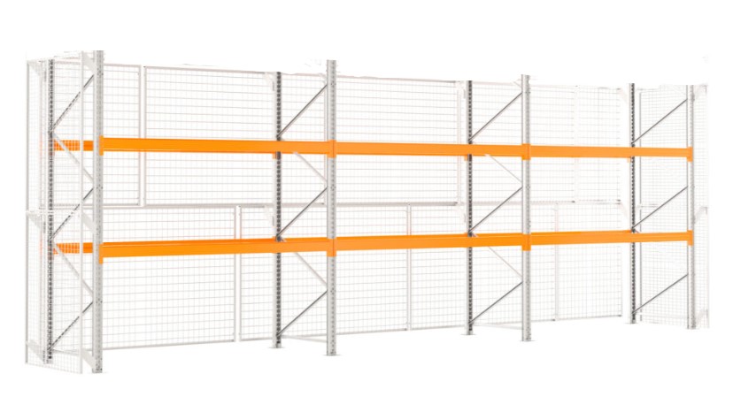 Manorga Galvanised Sheet Steel Shelving System, 8 m, 1100 mm, 1000 kg Load