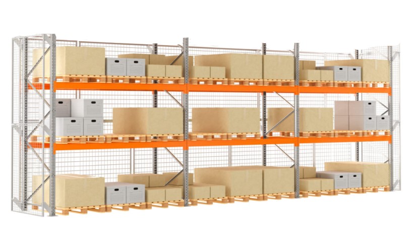 axzracksec3033d2s Manorga Galvanised Sheet Steel Shelving System, 8 m, 1100 mm, 1000 kg Load
