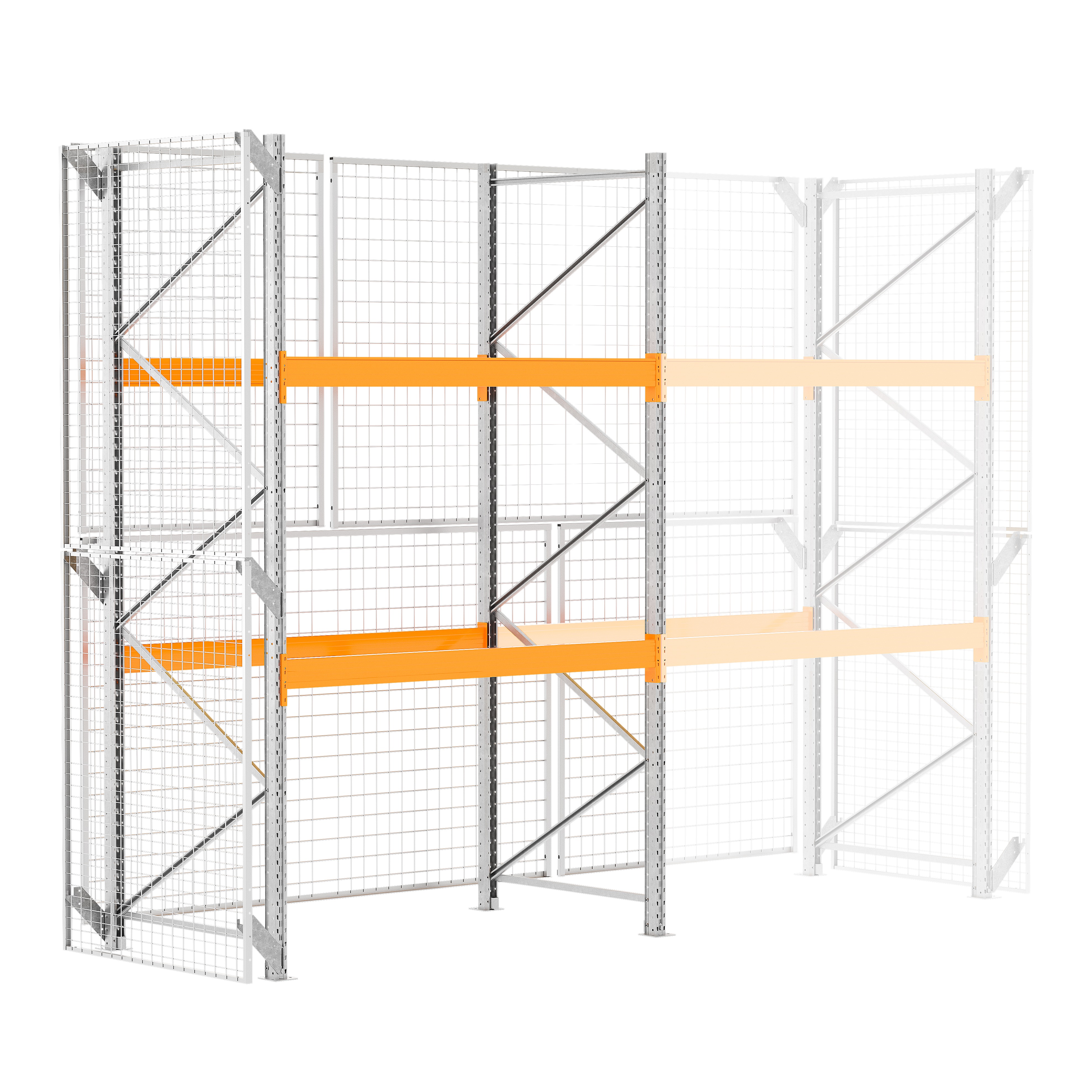 Manorga Galvanised Sheet Steel Shelving System, 3000 mm x 3300mm, 1100 mm, 1000 kg Load