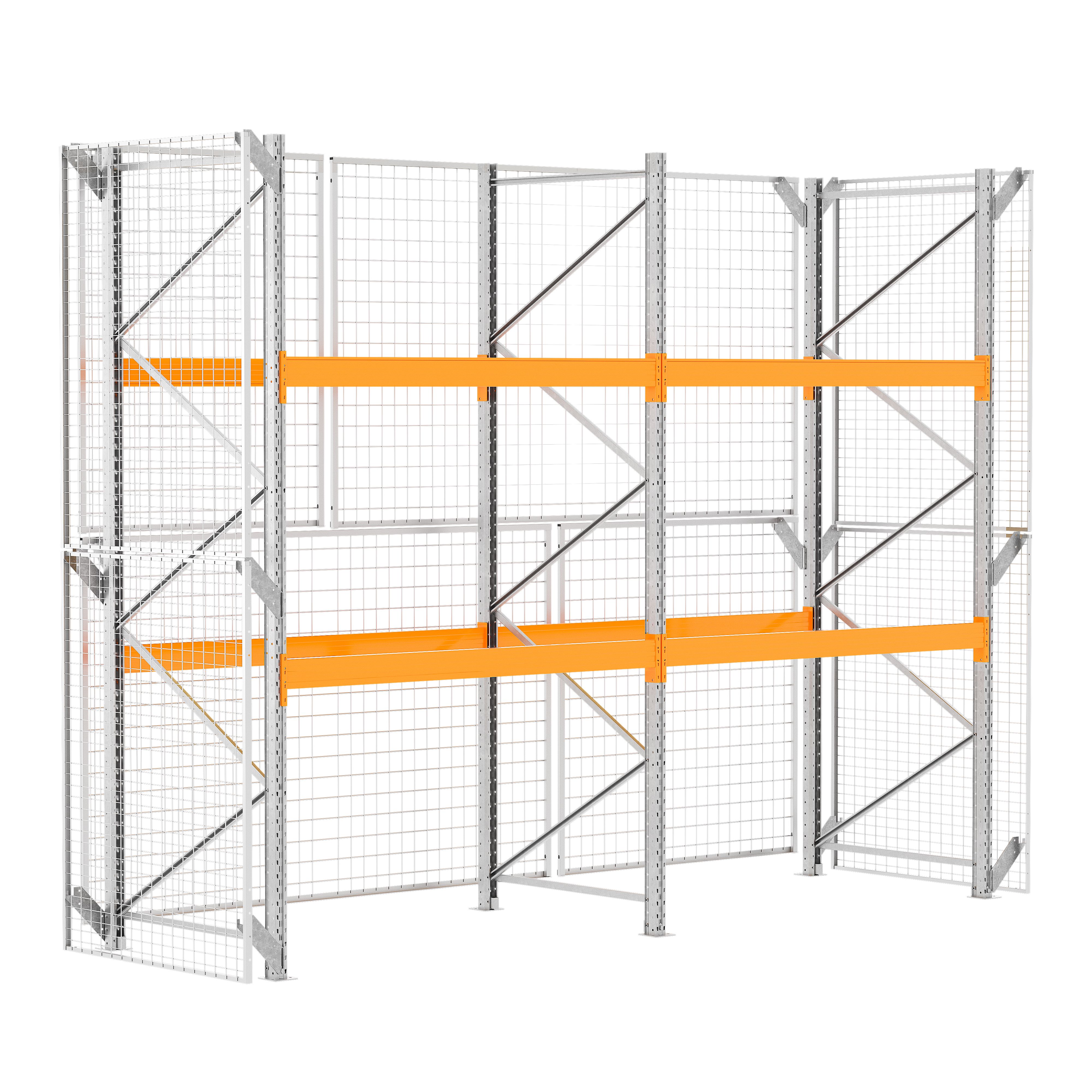Manorga Galvanised Sheet Steel Shelving System, 300 mm x 300mm, 1100 mm, 1000 kg Load