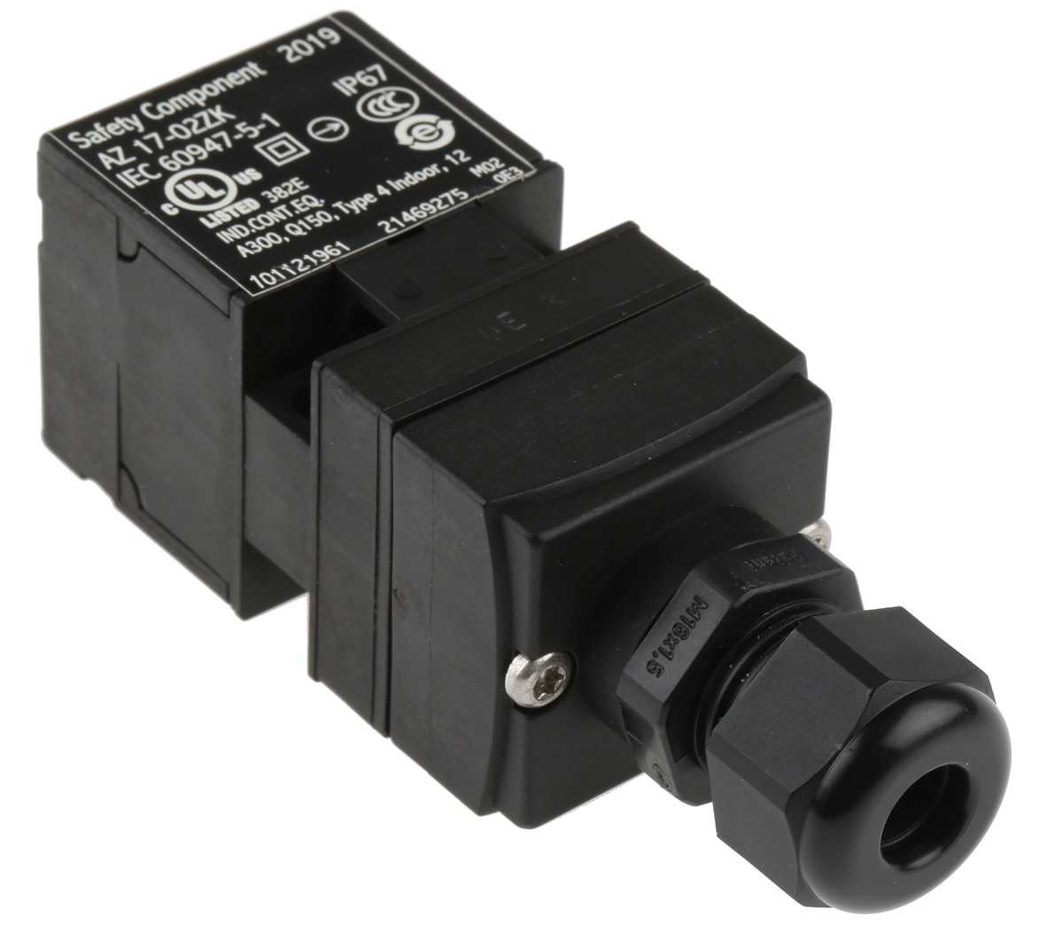 Schmersal AZ17 Safety Interlock Switch, Keyed, Fibreglass Reinforced Thermoplastic, Interlock