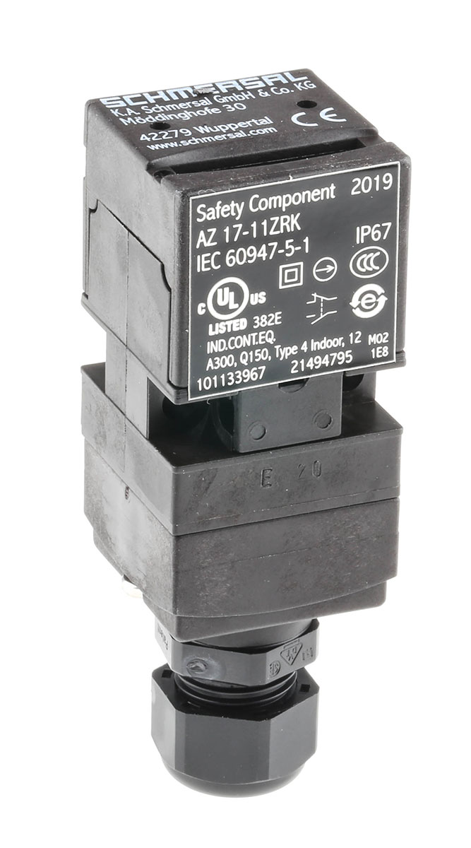 Schmersal AZ17 Safety Interlock Switch, Keyed Actuator Included, Fibreglass Reinforced Thermoplastic, Interlock