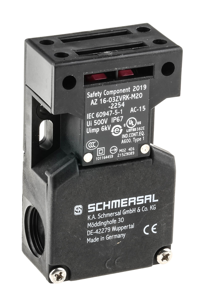 Schmersal AZ16 Safety Interlock Switch, Keyed Actuator Included, Fibreglass Reinforced Thermoplastic, Interlock