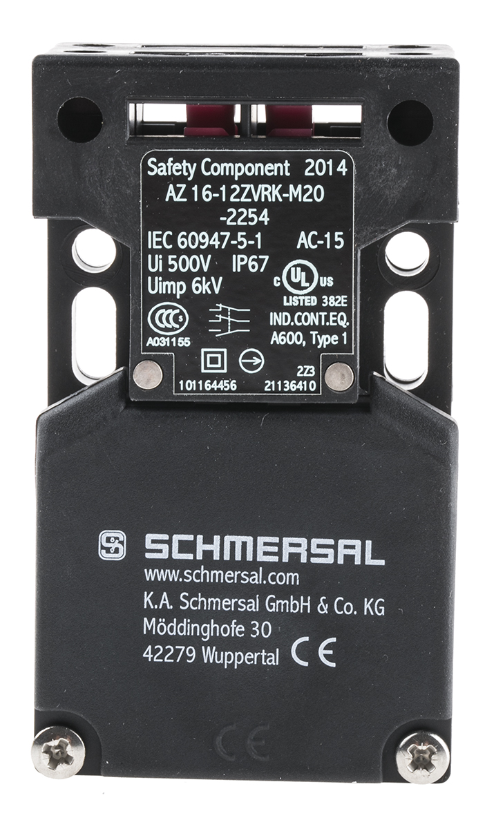 Schmersal AZ16 Safety Interlock Switch, Keyed, Fibreglass Reinforced Thermoplastic, Interlock