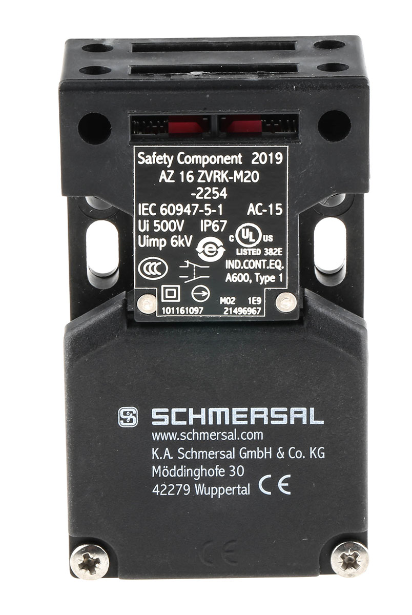 Schmersal AZ16 Safety Interlock Switch, Keyed, Fibreglass Reinforced Thermoplastic, Interlock