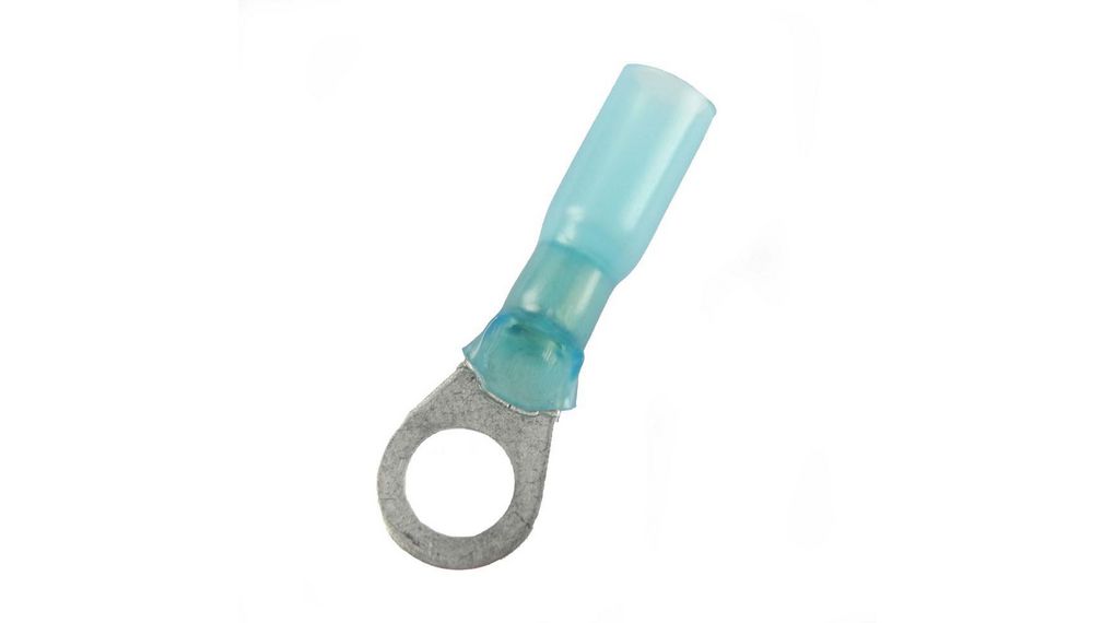nVent RAYCHEM, KRT Insulated Ring Terminal, M6 Stud Size 22 AWG 10 AWG Wire Size, Blue