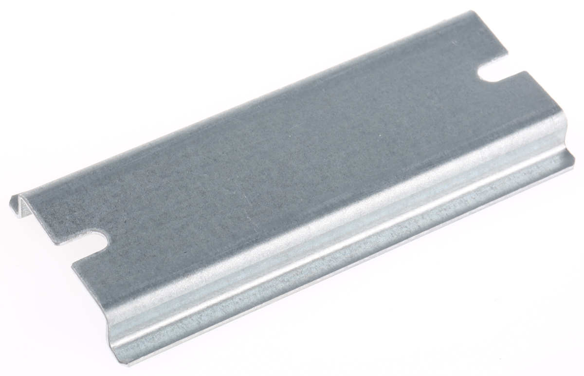 Fibox Steel Unperforated DIN Rail, 80 mm x 35mm x 8 mm