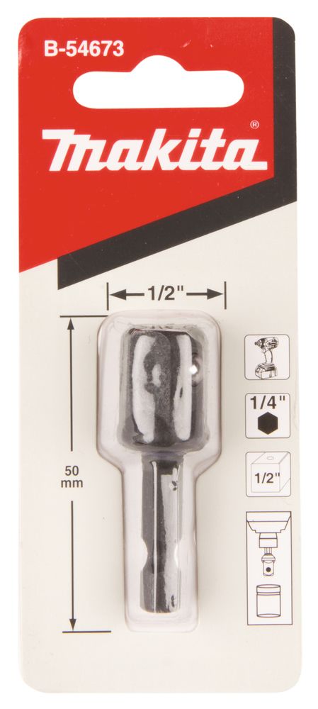 b-54673 Makita B-54673 1/4 in Square Adapter, 50 mm Overall