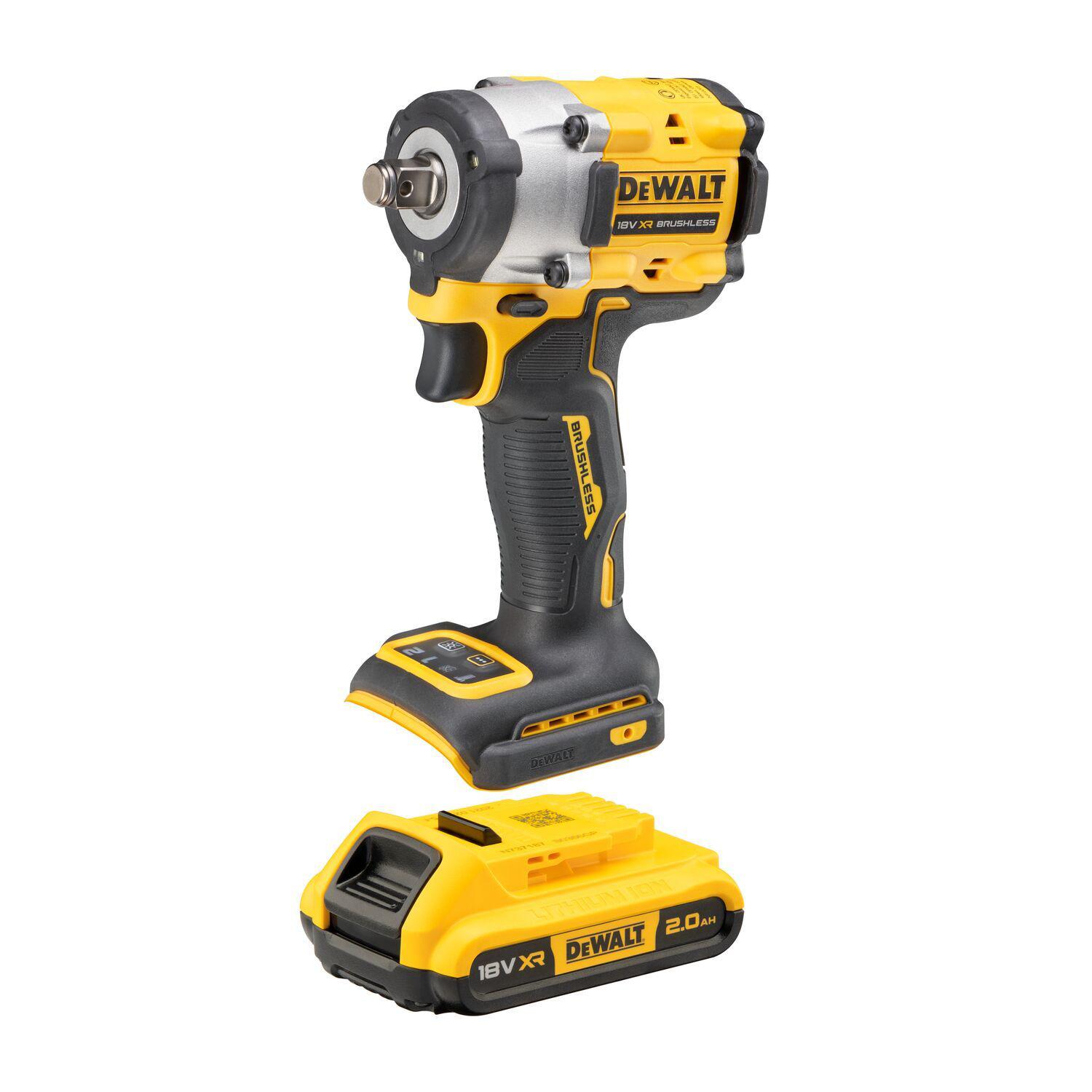 DeWALT 1/2 in 18V, 2Ah Impact Wrench, Euro Plug