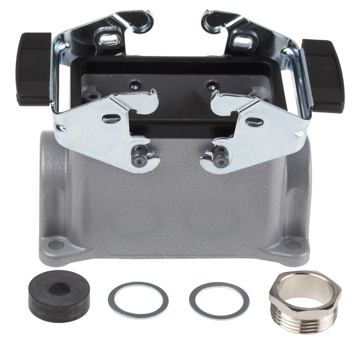 1003400012954400 EPIC H-BE Heavy Duty Power Connector Hood, 10 (H-BE), 42 (H-DD) Contacts, PG16 Thread