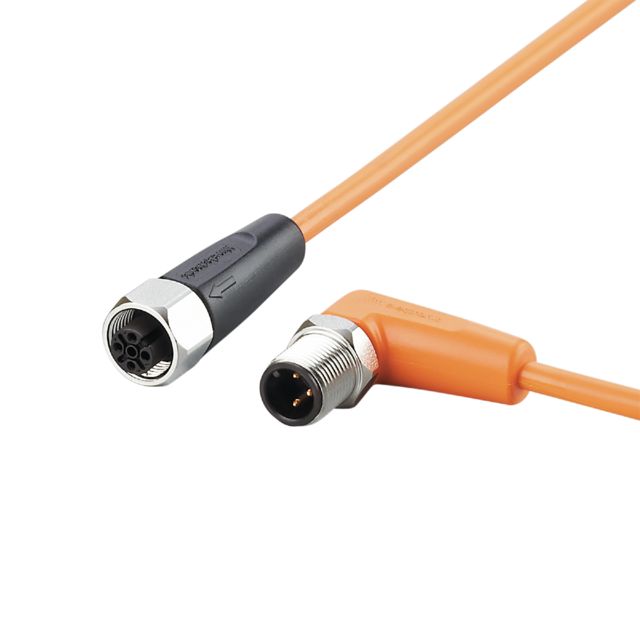 ifm electronic Male 1 way M12 to Female 1 way M12 Sensor Actuator Cable, 0.3 m
