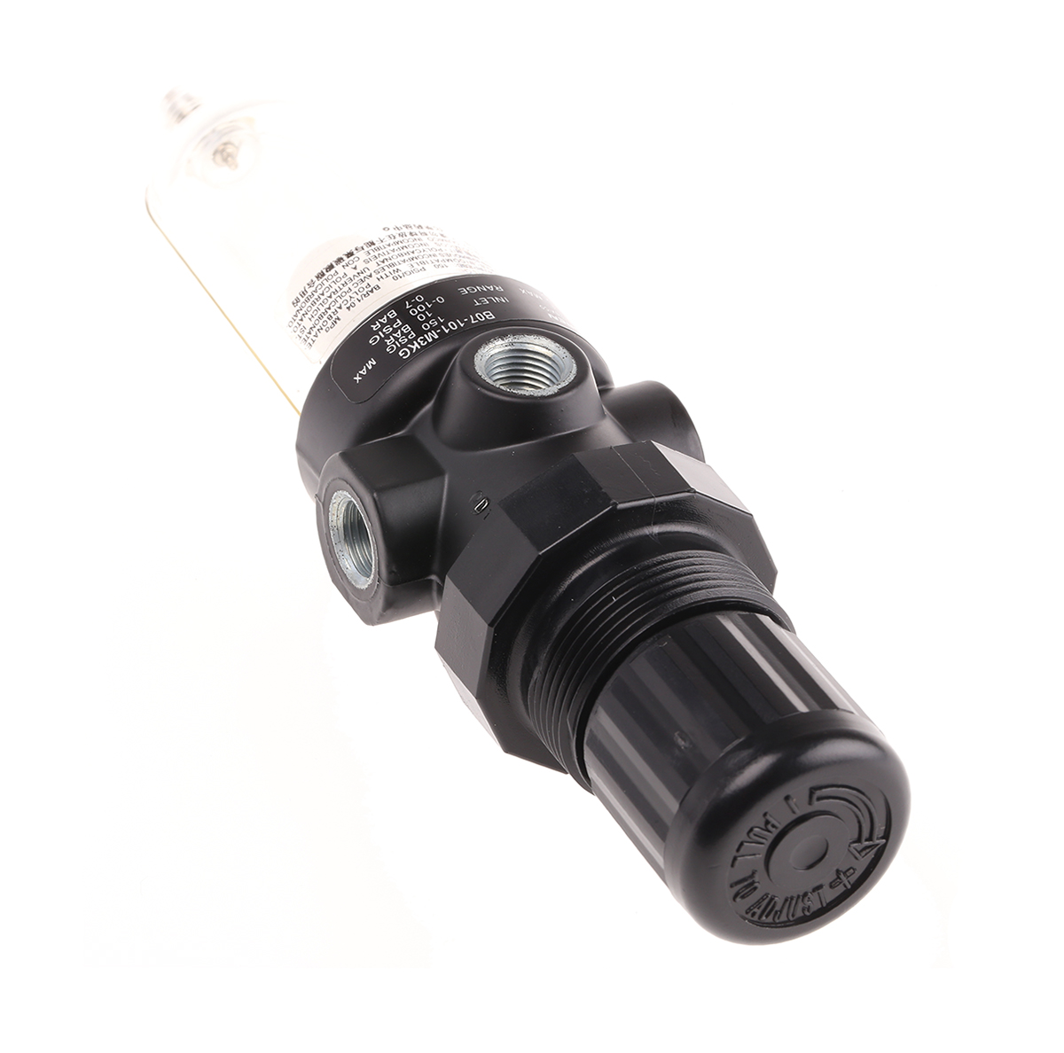 b07-101-m3kg Norgren B07 Filter Regulator, 40 μm, 1/8 in, Manual, 10 bar