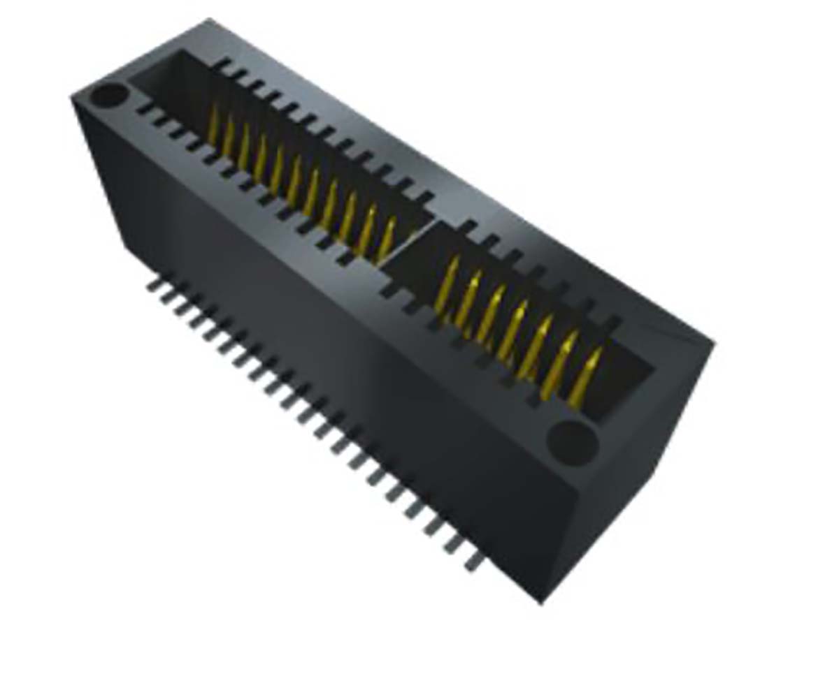 Samtec MEC1 Series Vertical Female Edge Connector, Surface Mount, 1mm Pitch, 1-Row