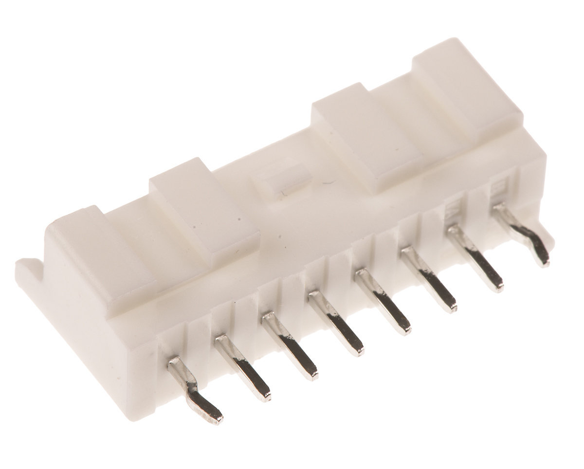 JST PA Series Straight Through Hole PCB Header, 8 Contact(s), 2 mm Pitch, 1 Row, Shrouded