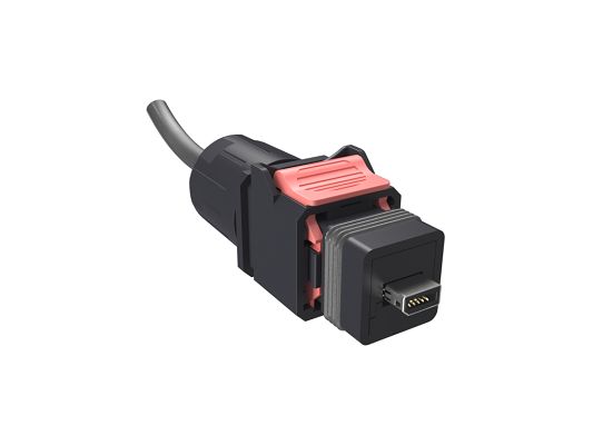 Amphenol Communications Solutions, 1m Cat6a, Black ix Industrial to Unterminated, Shielded Shielded, Terminated