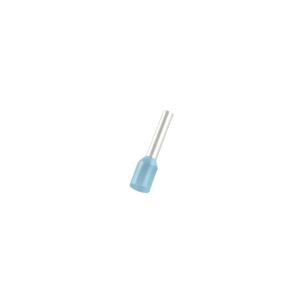 Weidmüller Insulated Bootlace Ferrule, 6mm Pin Length, 1.2mm Pin Diameter, Light Blue