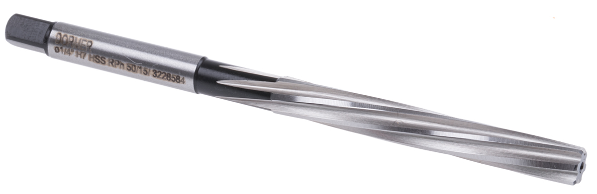 Dormer 0.25 in x 40mm x 100mm HSS Spiral Square Hand Reamer
