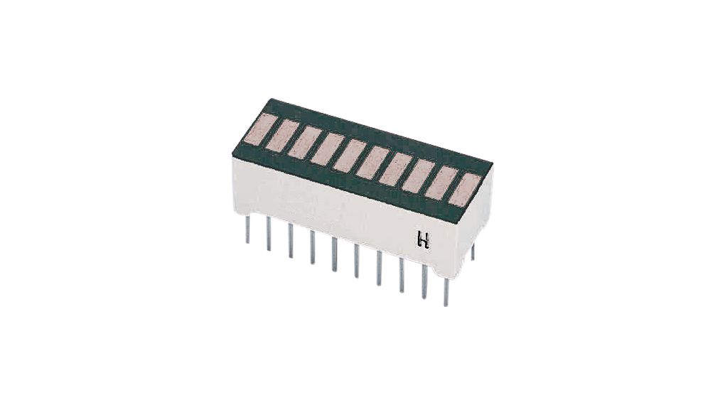 B1001SURWB/S530-A3 Everlight 10 LED LED Display Red 12.5mcd 10.1 mm