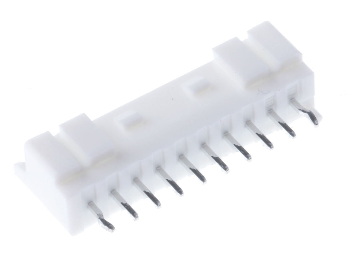 b10b-pask-1-lf-sn JST PA Series Straight Through Hole PCB Header, 10 Contact(s), 2 mm Pitch, 1 Row, Shrouded