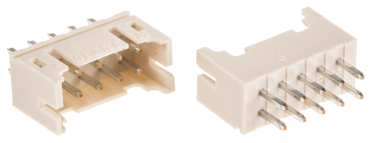 JST PHD Series Straight Through Hole PCB Header, 10 Contact(s), 2 mm Pitch, 2 Row, Shrouded